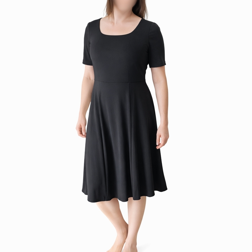 💰2 For 20$💰Chic Black Midi Dress
